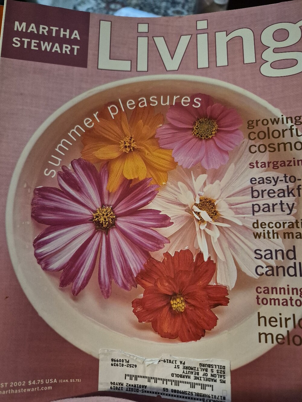 Martha Stewart Living Magazine August 2002